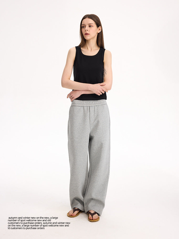 Knitted Cotton Casual Straight Pants