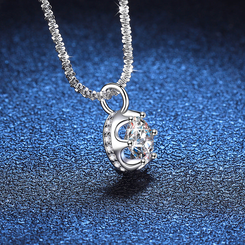 Moissanite Crown Necklace