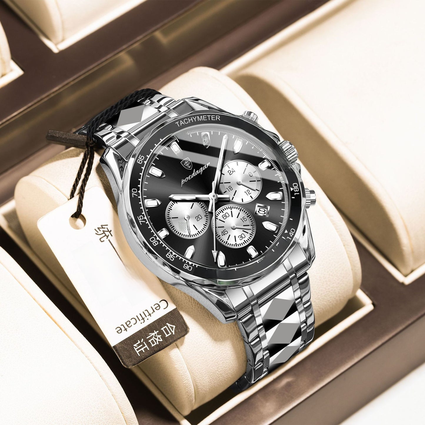 Multifunctional Waterproof Luminous Mens Quartz Watch