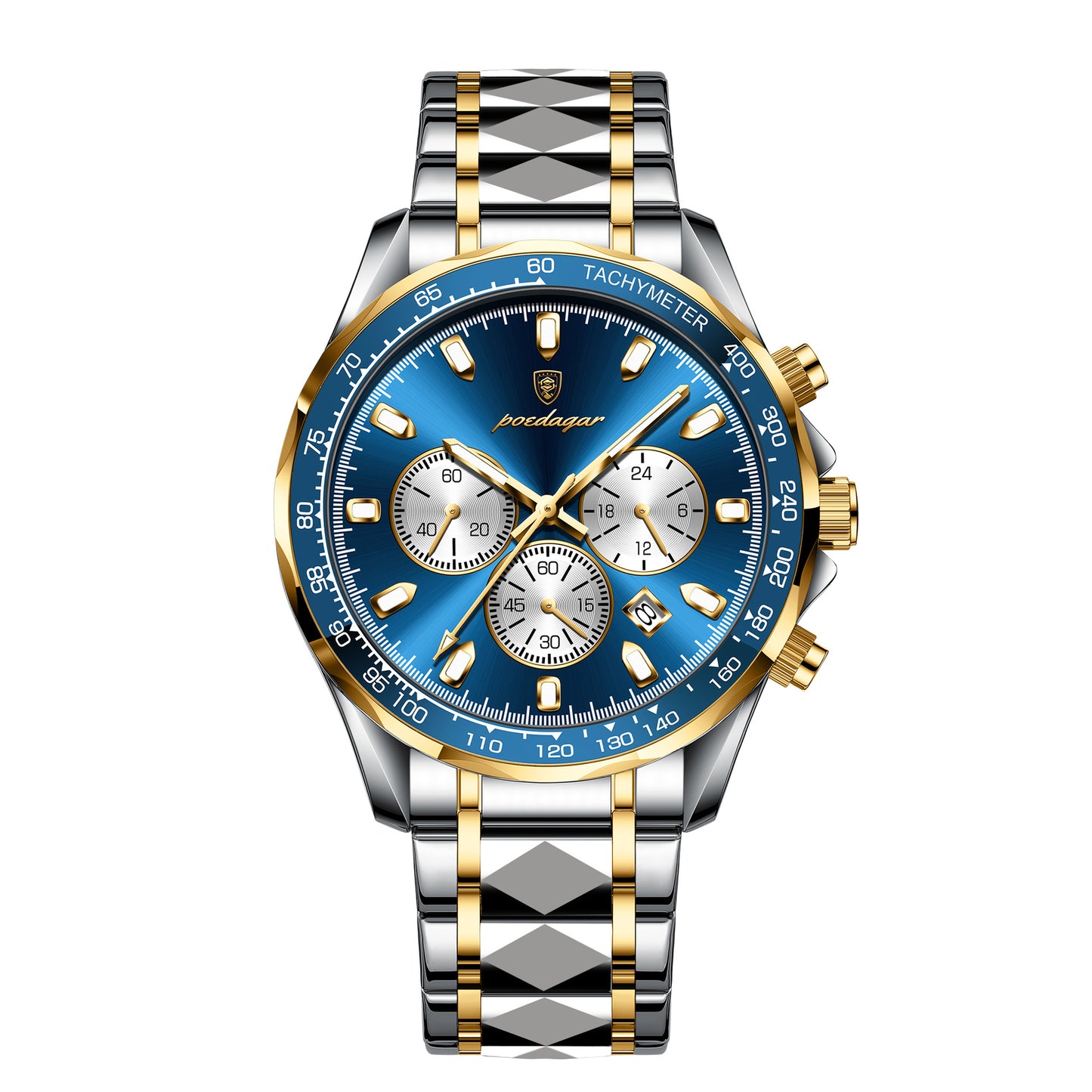 Multifunctional Waterproof Luminous Mens Quartz Watch
