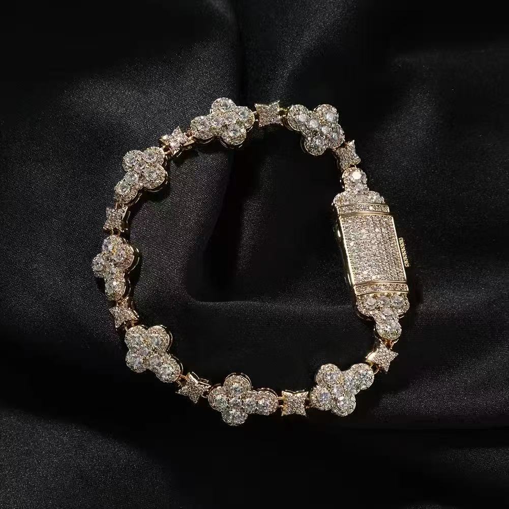 Diamond Zircon Cross Bracelet