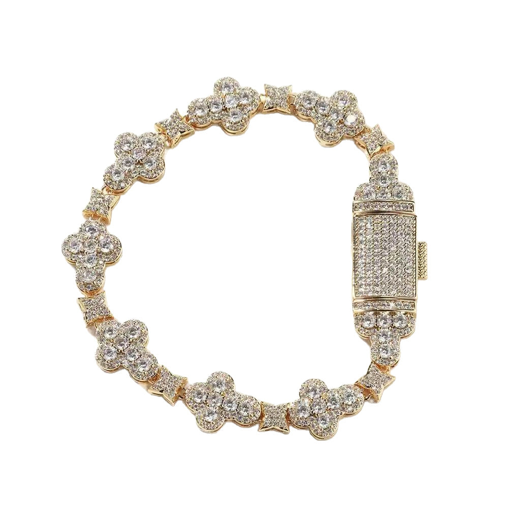 Diamond Zircon Cross Bracelet