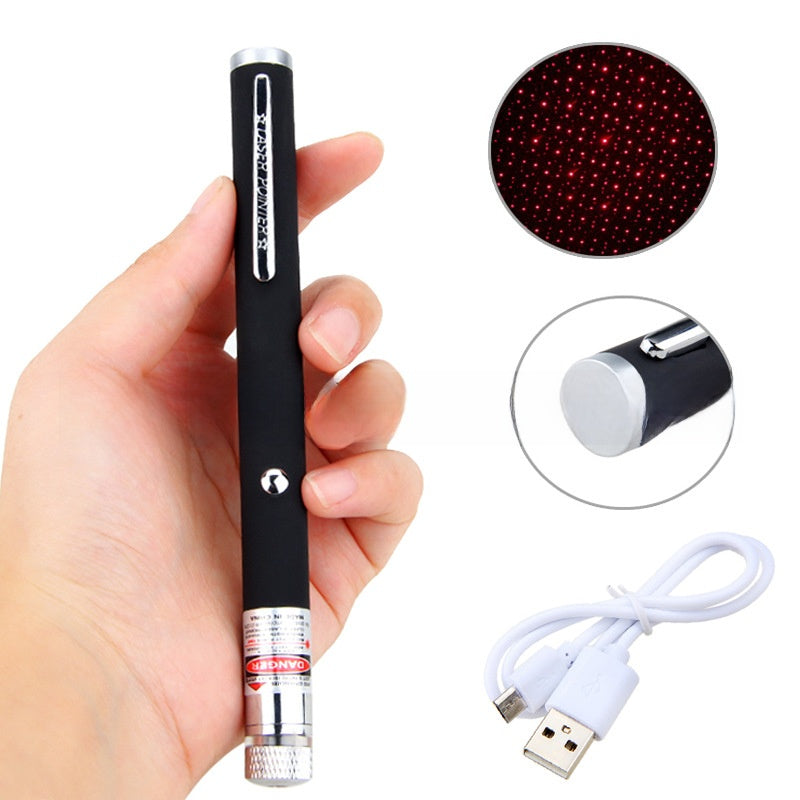 USB Rechargeable Laser Pointer Pen with Multiple Light Modes