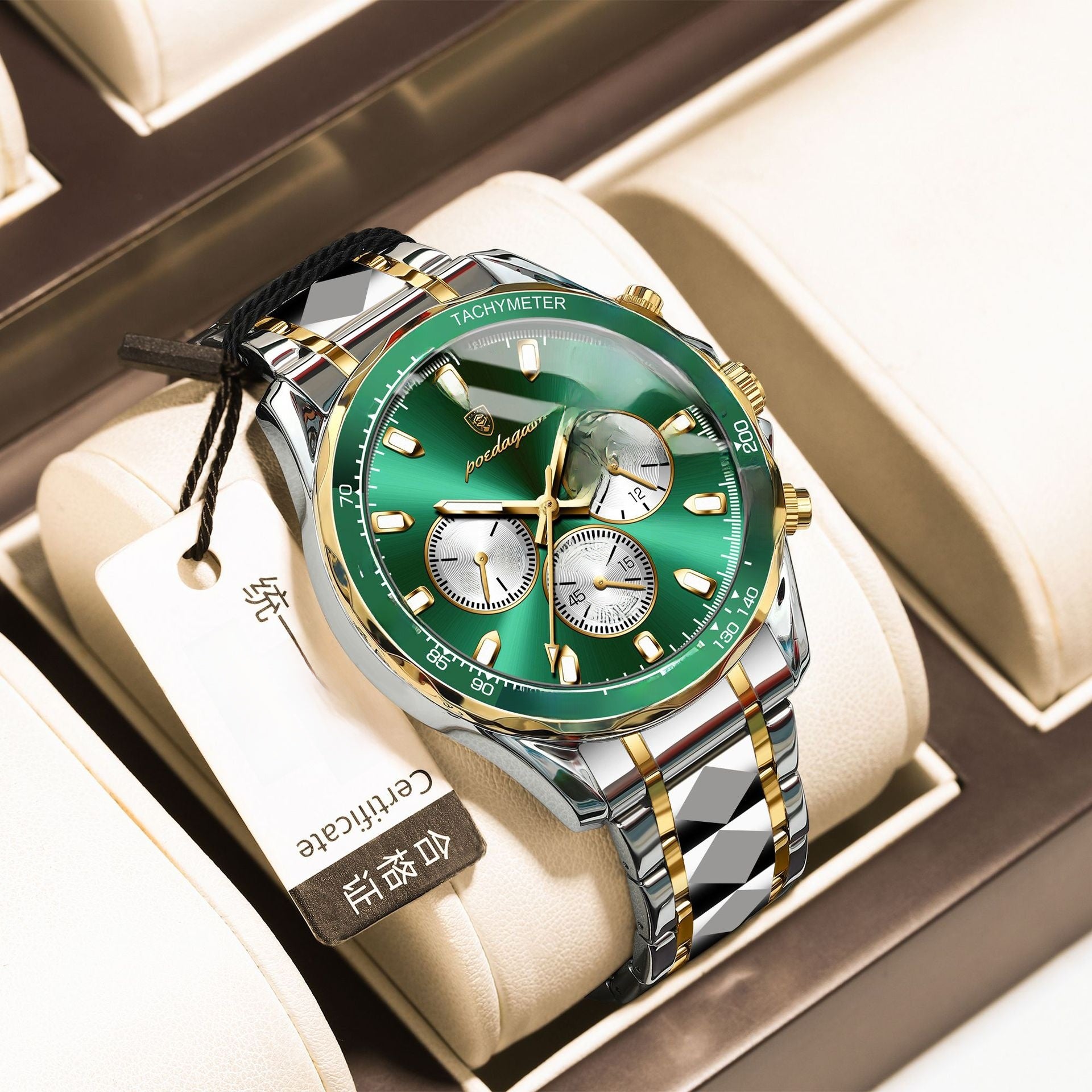Multifunctional Waterproof Luminous Mens Quartz Watch