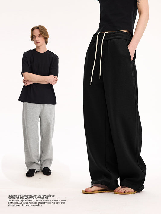 Knitted Cotton Casual Straight Pants