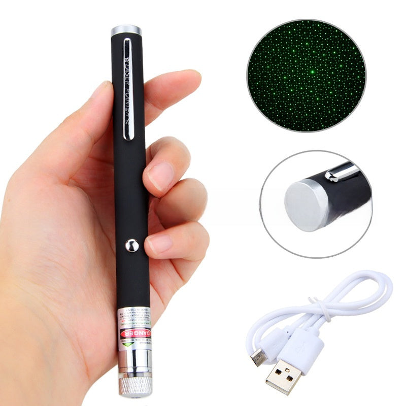 USB Rechargeable Laser Pointer Pen with Multiple Light Modes