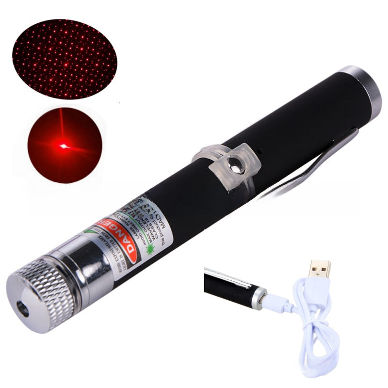 USB Rechargeable Laser Pointer Pen with Multiple Light Modes