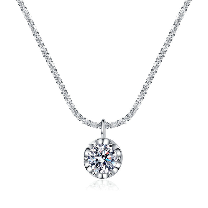 Moissanite Crown Necklace