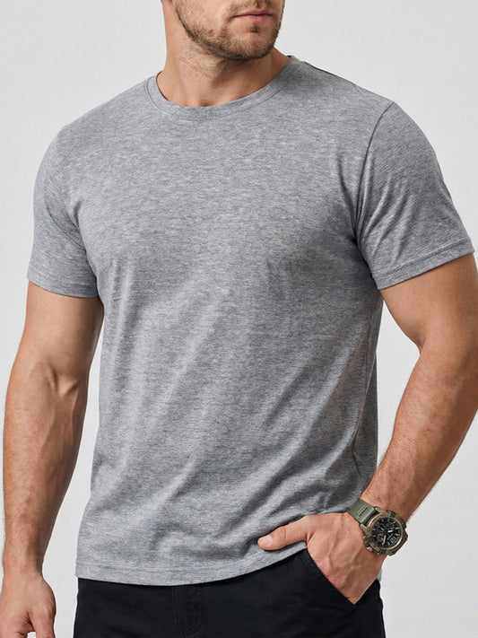 Mens Round Neck Short Sleeve T-Shirt