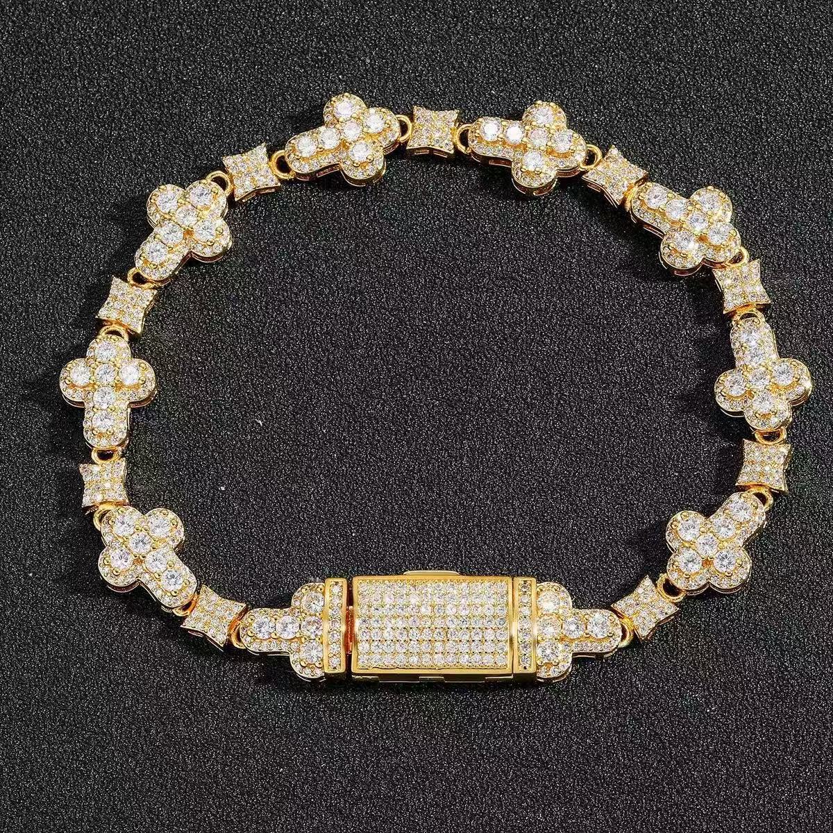 Diamond Zircon Cross Bracelet