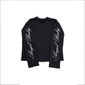 Letter-print long-sleeved T-shirt