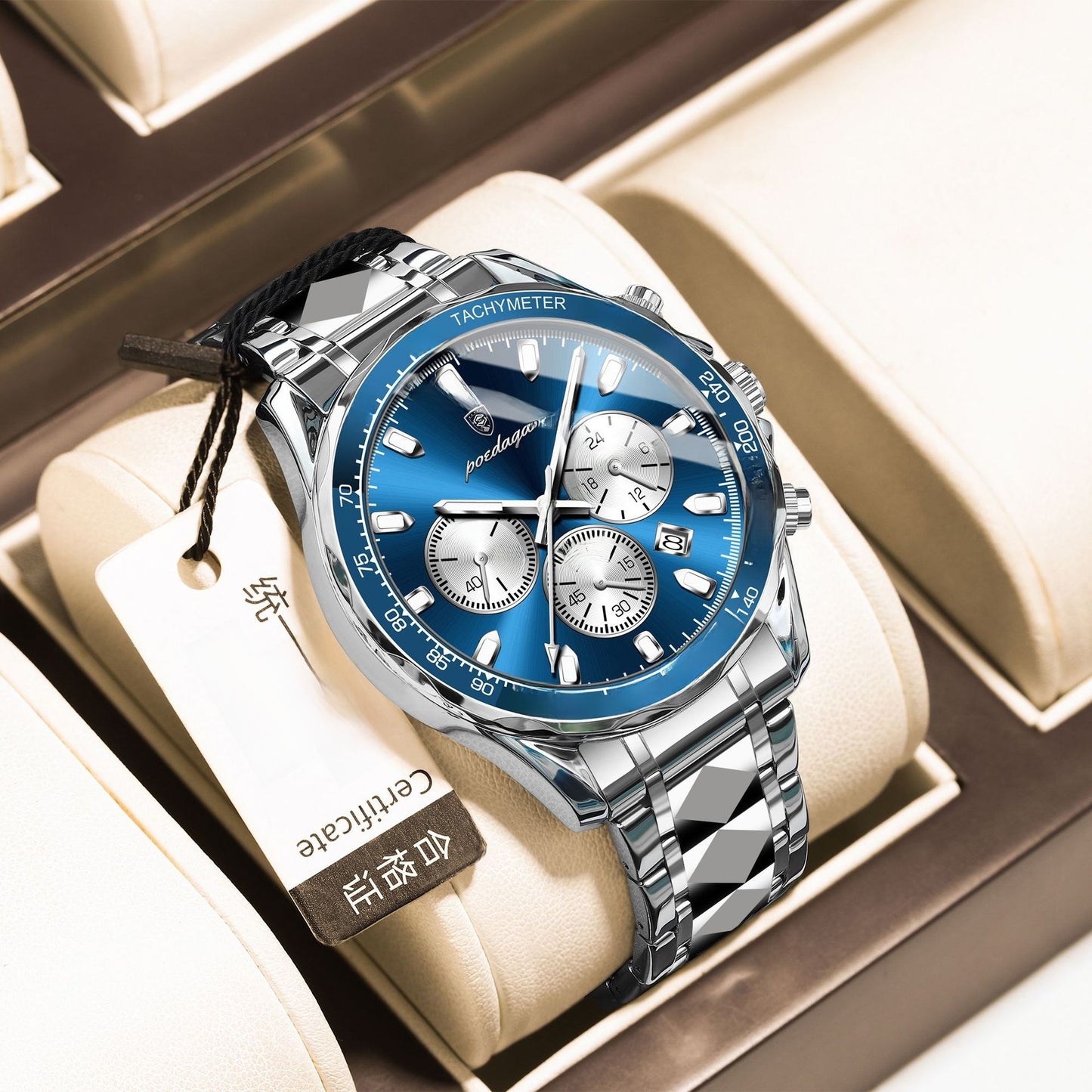 Multifunctional Waterproof Luminous Mens Quartz Watch
