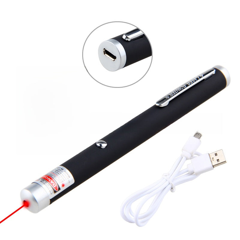 USB Rechargeable Laser Pointer Pen with Multiple Light Modes