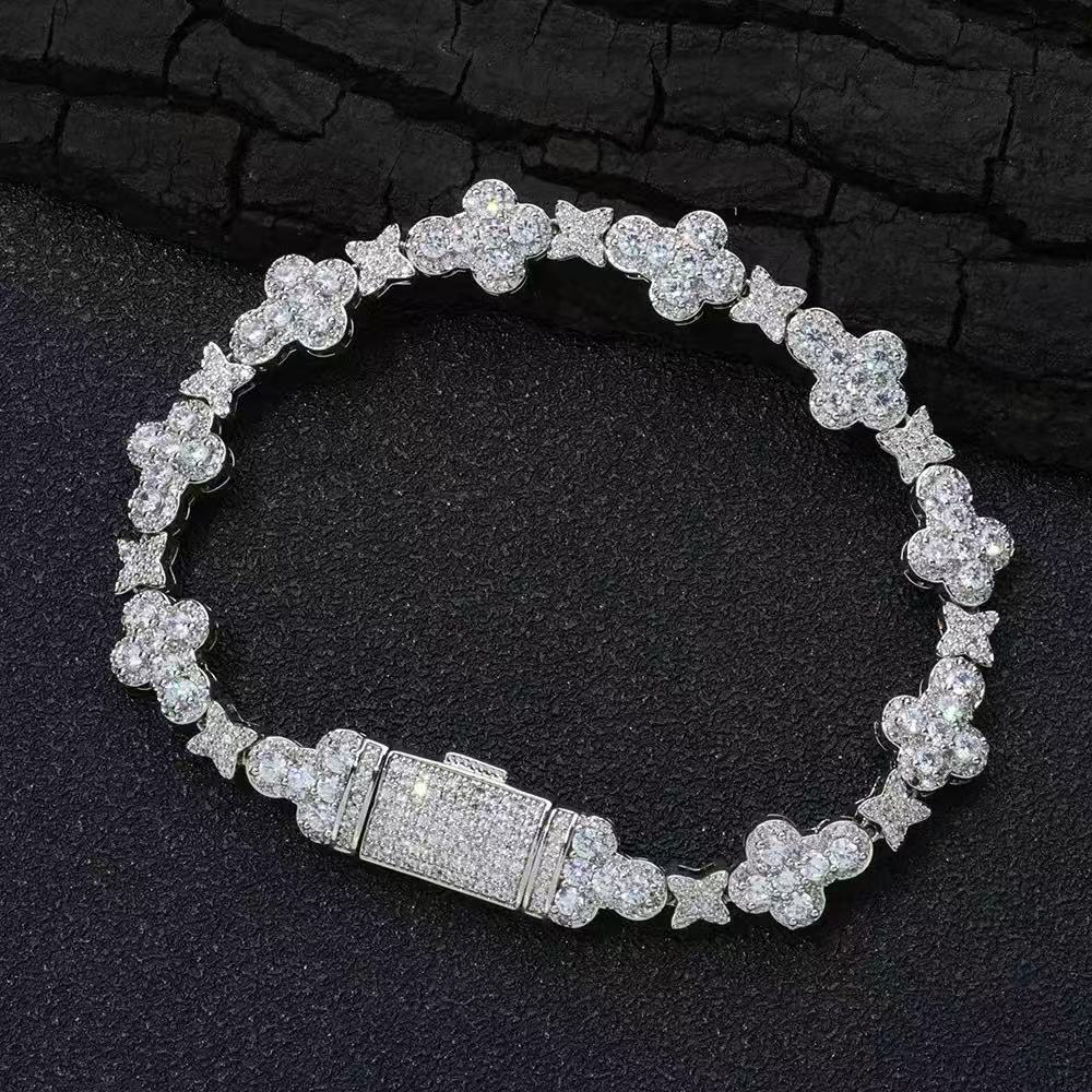 Diamond Zircon Cross Bracelet