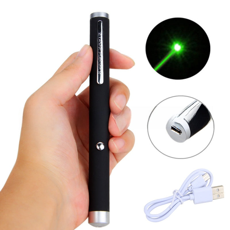 USB Rechargeable Laser Pointer Pen with Multiple Light Modes