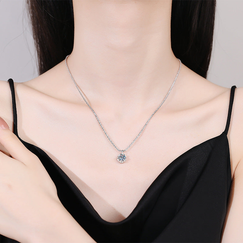 Moissanite Crown Necklace