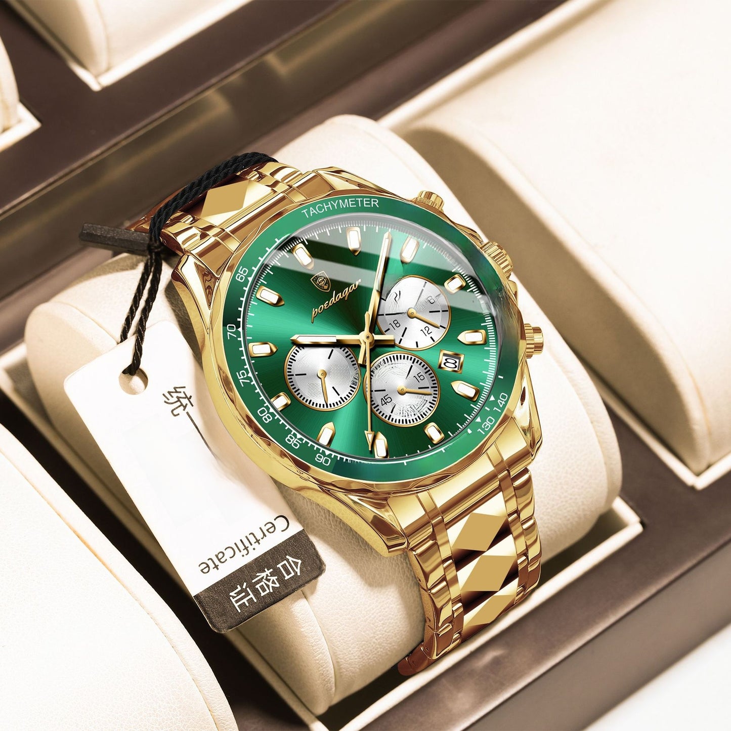 Multifunctional Waterproof Luminous Mens Quartz Watch