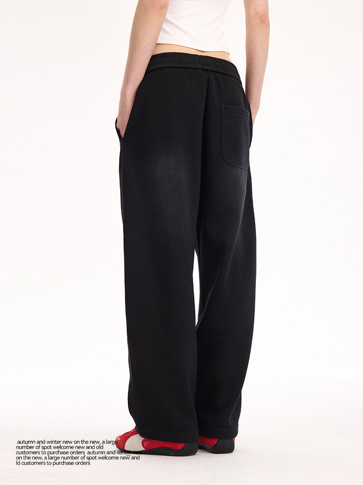 Knitted Cotton Casual Straight Pants