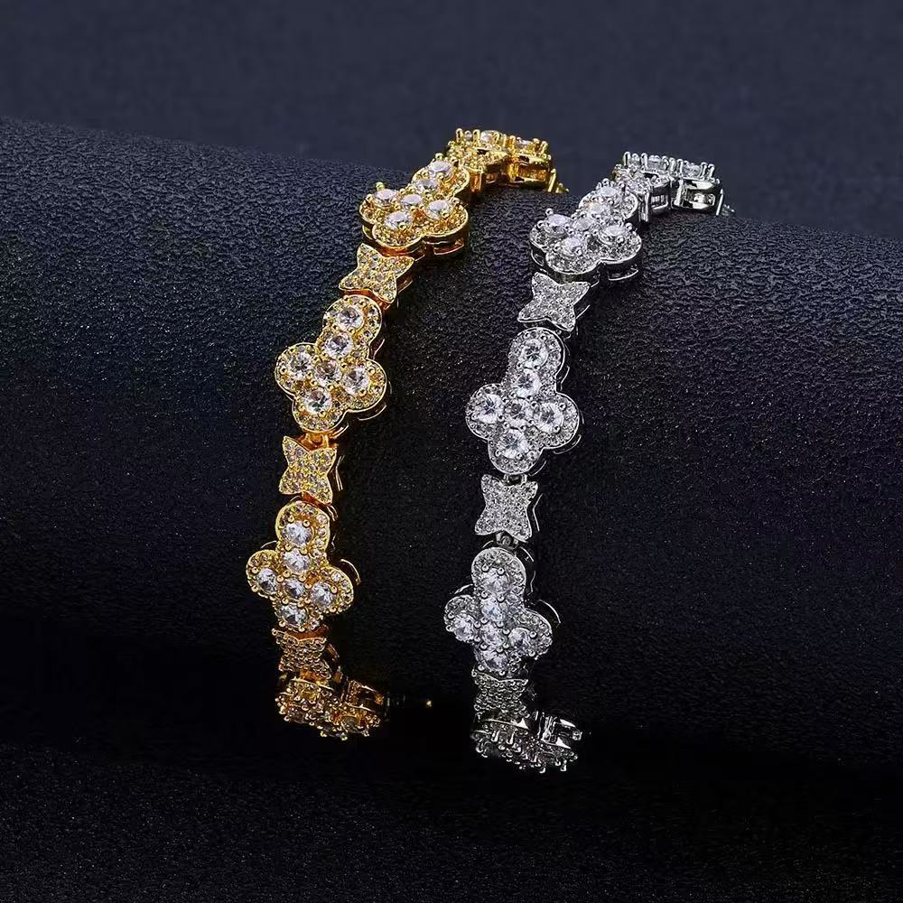 Diamond Zircon Cross Bracelet