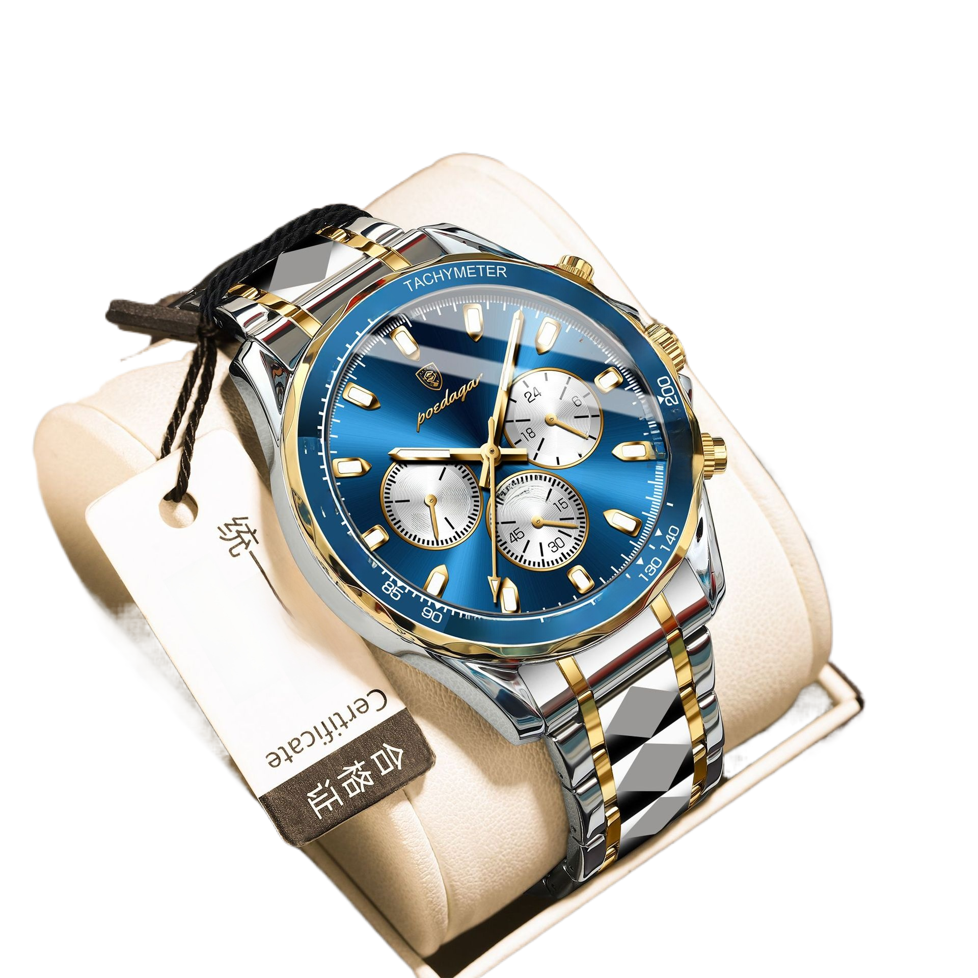 Multifunctional Waterproof Luminous Mens Quartz Watch
